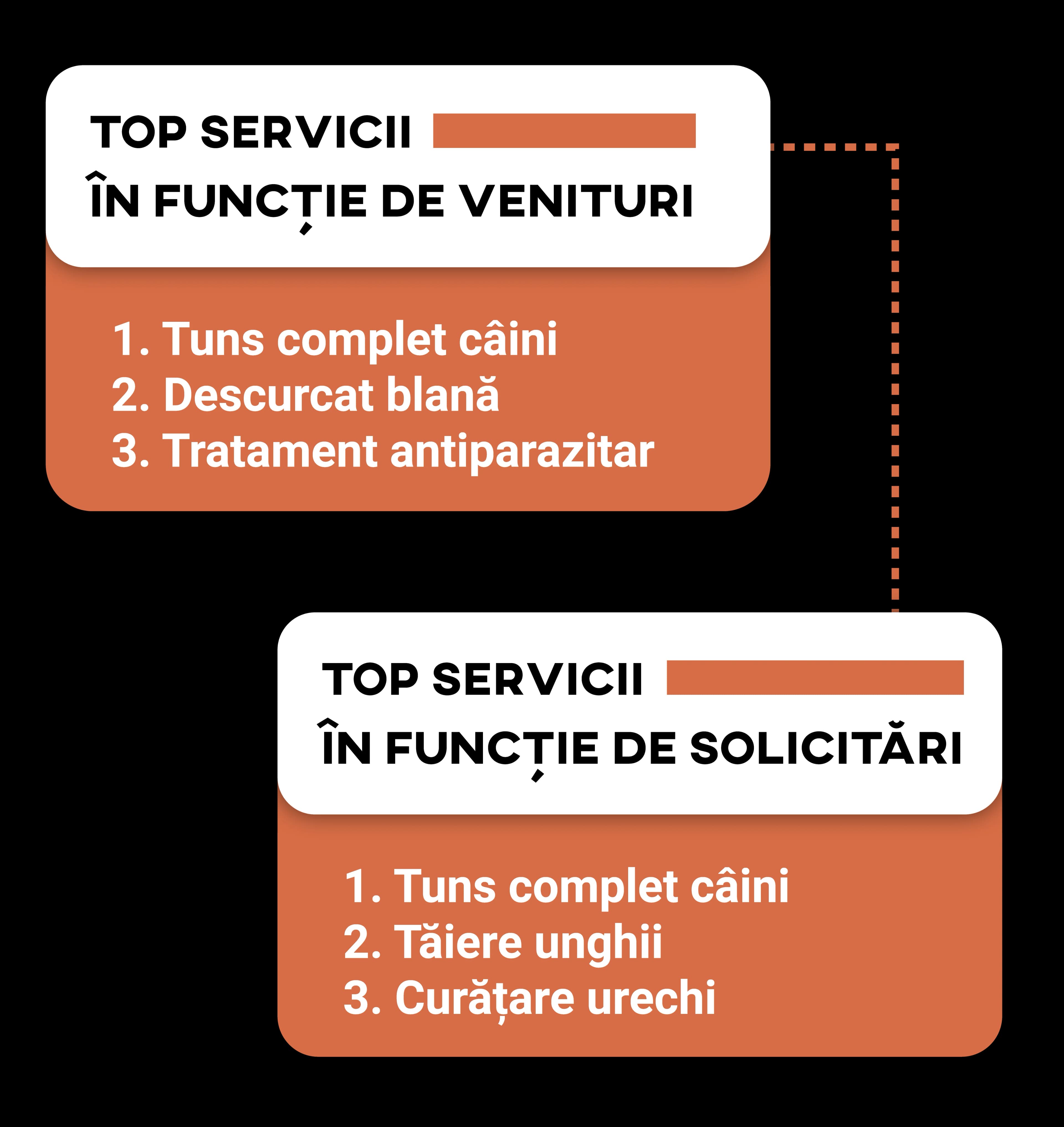 Top servicii după venituri și solicitări